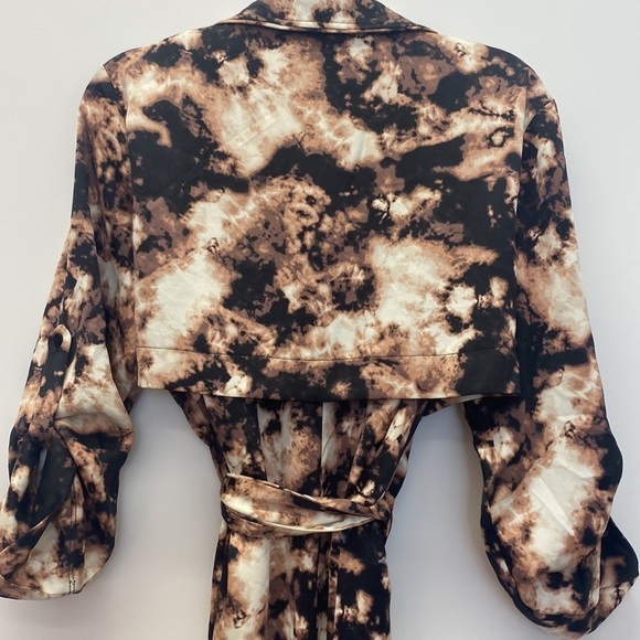 AFRM Hendrix Snakeskin Tie-Dye Print Duster Medium - Picture 3 of 7